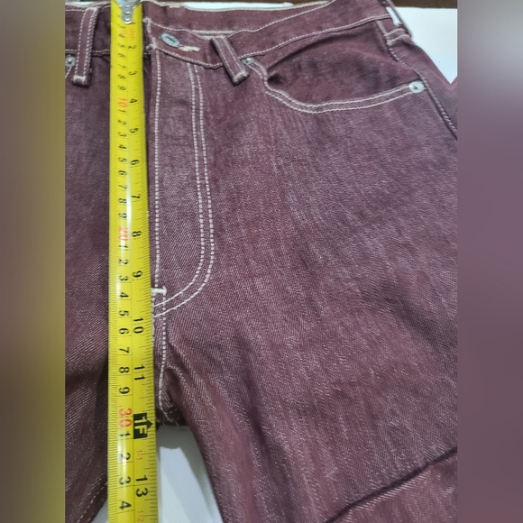 Levi's 501 XX  Denim Men's Jeans Burgundy Color Sz.34×34 - Picture 8 of 10